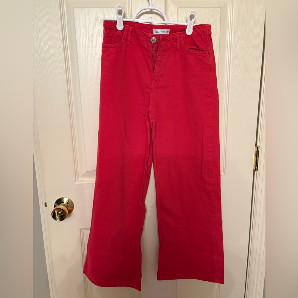 Zara kids wide leg Red Jeans
